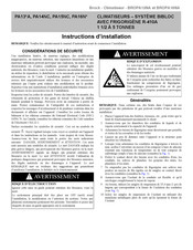 Brock PA16NW Instructions D'installation