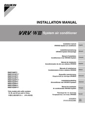 Daikin VRV-WIII RWEYQ10PY1 Manuel D'installation