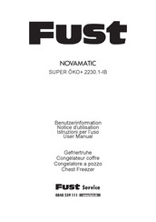 FUST NOVOMATIC SUPER ÖKO+ 2230.1-IB Notice D'utilisation