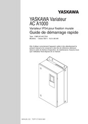 YASKAWA CIMR-AC4A TAA Classe 400 V Guide De Démarrage Rapide