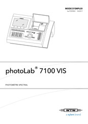 Xylem WTW photoLab 7100 VIS Mode D'emploi