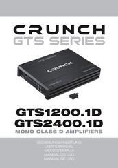 Crunch GTS1200.1D Mode D'emploi