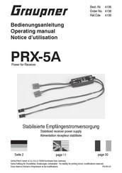 GRAUPNER PRX-5A Notice D'utilisation