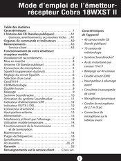 Cobra 18WXST II Mode D'emploi