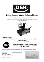 DEK 30SD Guide Du Propriétaire