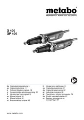 Metabo G 400 Notice D'utilisation Originale