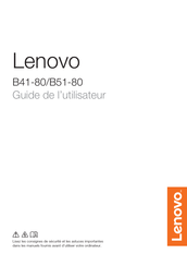 Lenovo B41-80 Guide De L'utilisateur