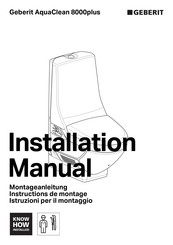 Geberit AquaClean 8000plus Instructions De Montage