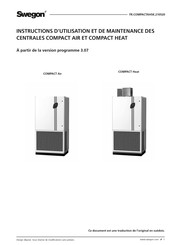 Swegon COMPACT Heat Instructions D'utilisation Et De Maintenance