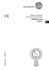 IFM Electronic EFECTOR 500 PG27 Série Notice D'utilisation