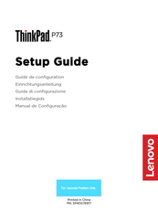 Lenovo ThinkPad P73 Guide De Configuration