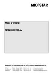 Bauknecht Mio Star MGK 268 ECO A+ Mode D'emploi