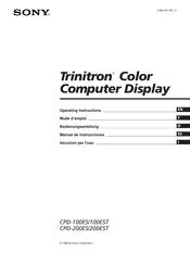 Sony Trinitron CPD-200ES Mode D'emploi