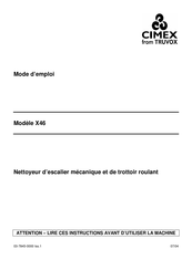 Truvox Cimex X46 Mode D'emploi