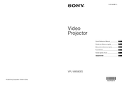 Sony VPL-VW590ES Guide De Référence Rapide