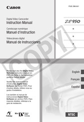 Canon ZR 950 Manuel D'instructions