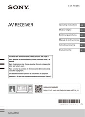 Sony XAV-AX8150 Mode D'emploi