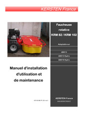 Kersten KRM102 Manuel D'installation, D'utilisation Et De Maintenance