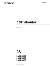 Sony LMD-9030 Mode D'emploi