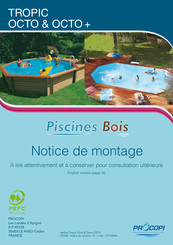 Procopi Piscines Bois TROPIC OCTO Notice De Montage