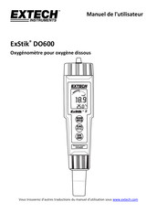 Extech Instruments ExStik DO600 Manuel De L'utilisateur