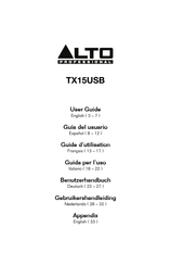 Alto Professional TX15USB Guide D'utilisation