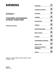 Siemens SITRANS TH200 Instructions De Service