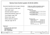 SystemAir Geniox Core Control system 43.04.02 Mode D'emploi