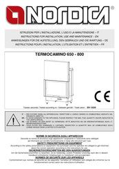 Nordica Termocamino 650 Manuel D'instructions Pour L'installation, L'utilisation Et L'entretien