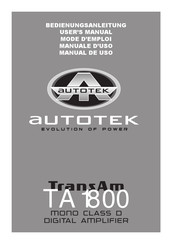 Autotek TransAm TA 1800 Mode D'emploi