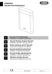 Abus Secvest Instructions D'installation Et D'utilisation