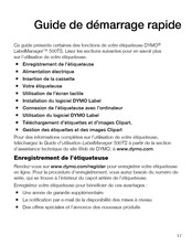 Dymo LabelManager 500TS Guide De Démarrage Rapide