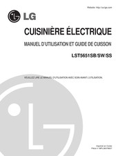 LG LST5651SW Manuel D'utilisation Et Guide De Cuisson