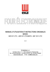 TECNOEKA EKA EKF 1011 CTC Manuel D'utilisation Et Instructions Originales