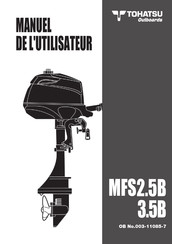 Tohatsu MFS2.5B Manuel De L'utilisateur