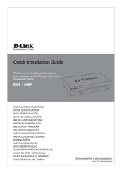 D-Link DGS-1008P Guide D'installation