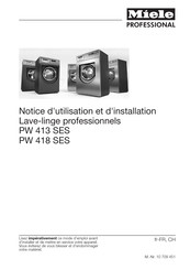 Miele professional PW 418 SES Notice D'utilisation Et D'installation