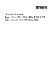 Lenovo ThinkCentre 8106 Guide D'utilisation