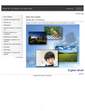 Sony Cyber-shot DSC-RX100M2 Guide De L'utilisateur