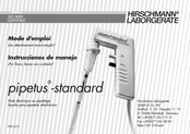 Hirschmann Laborgeräte pipetus-standard Mode D'emploi