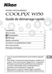 Nikon COOLPIX W150 N1838 Guide De Démarrage Rapide