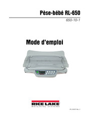 Rice Lake Weighing Systems 650-10-1 Mode D'emploi