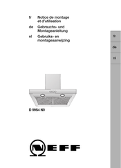 NEFF D 99S4 N0 Notice De Montage Et D'utilisation