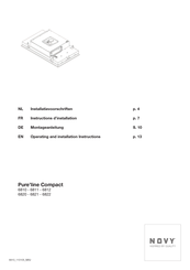 Novy Pure'line Compact 6812 Instructions D'installation