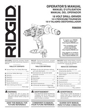 RIDGID R86008 Manuel D'utilisation