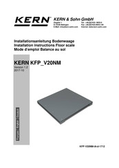 KERN and SOHN KFP 1500V20SNM Mode D'emploi