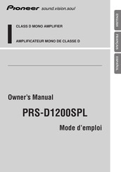 Pioneer PRS-D1200SPL Mode D'emploi