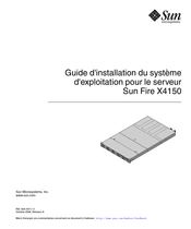 Sun Microsystems Sun Fire X4150 Guide D'installation