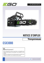 EGO CSX3000 Notice D'emploi