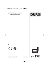 Duro D-ET 33 E Mode D'emploi D'origine